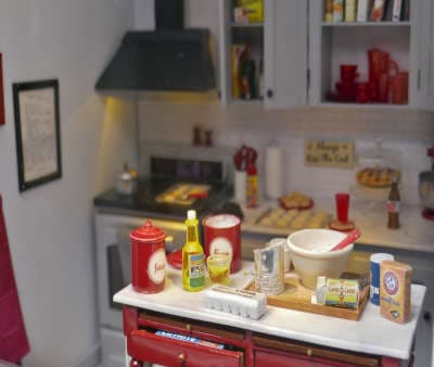 The room’s left side