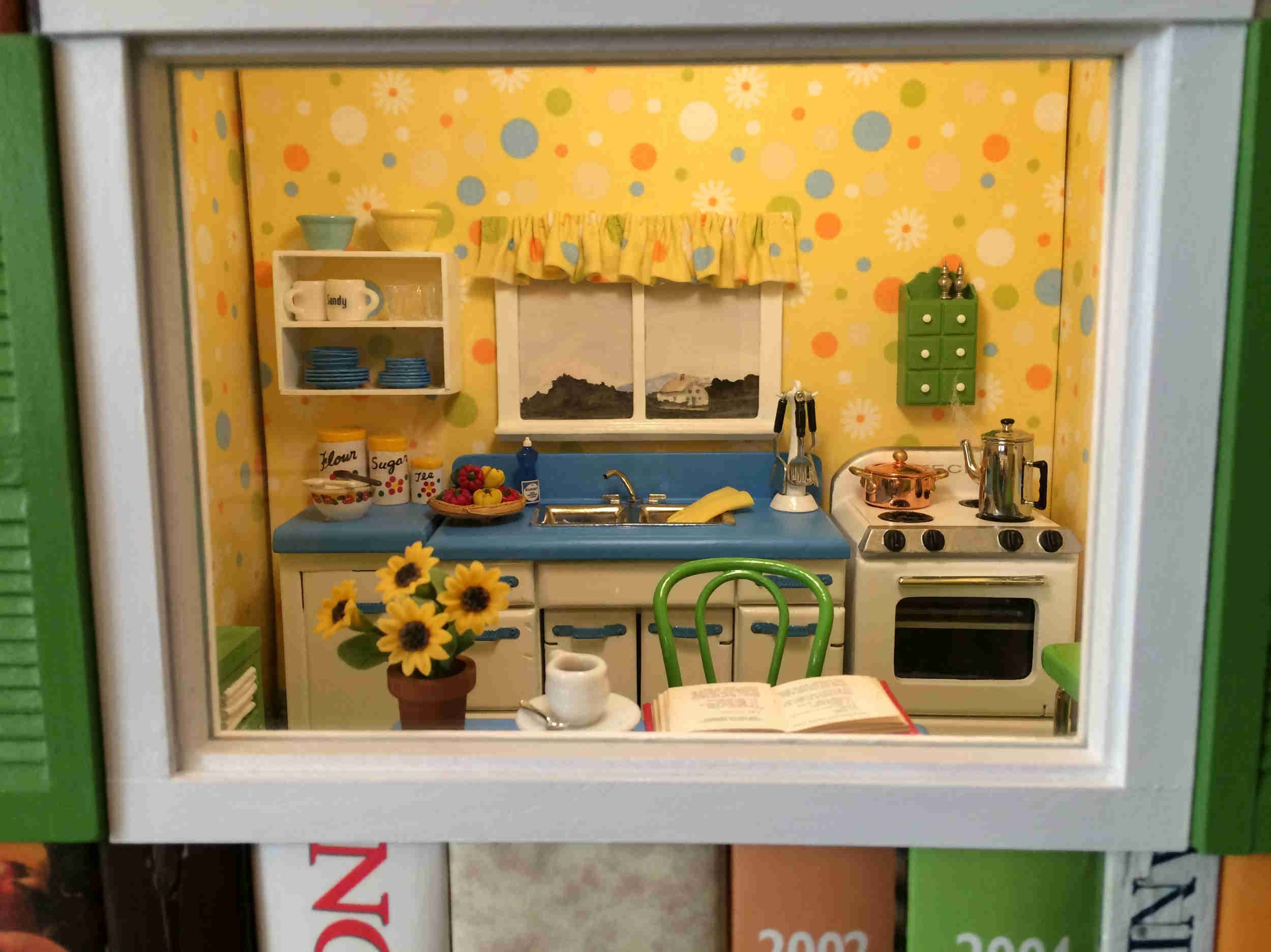 Close-up of interior through the window