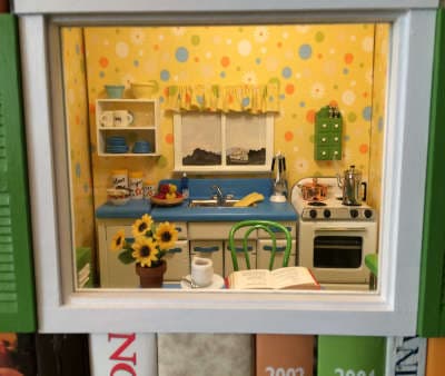 Close-up of interior through the window