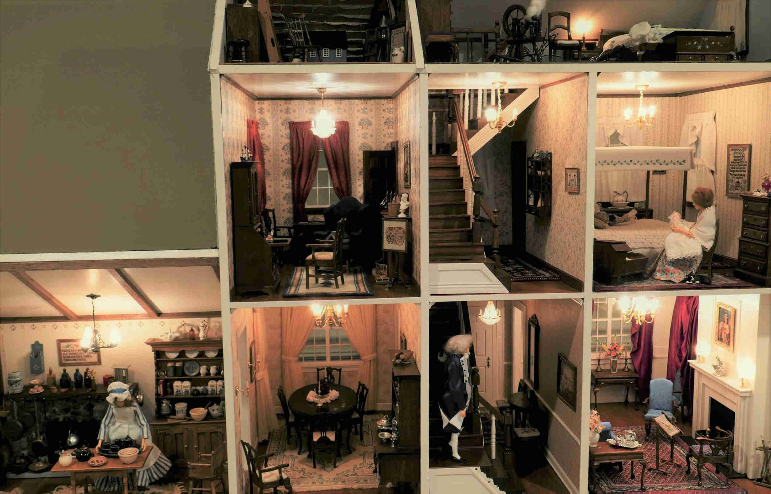 Back of the house with the lights on