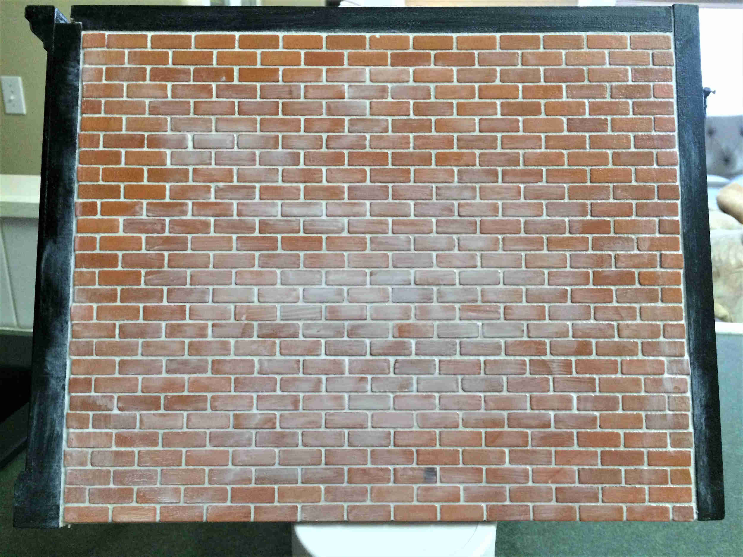 Bricks being mortared