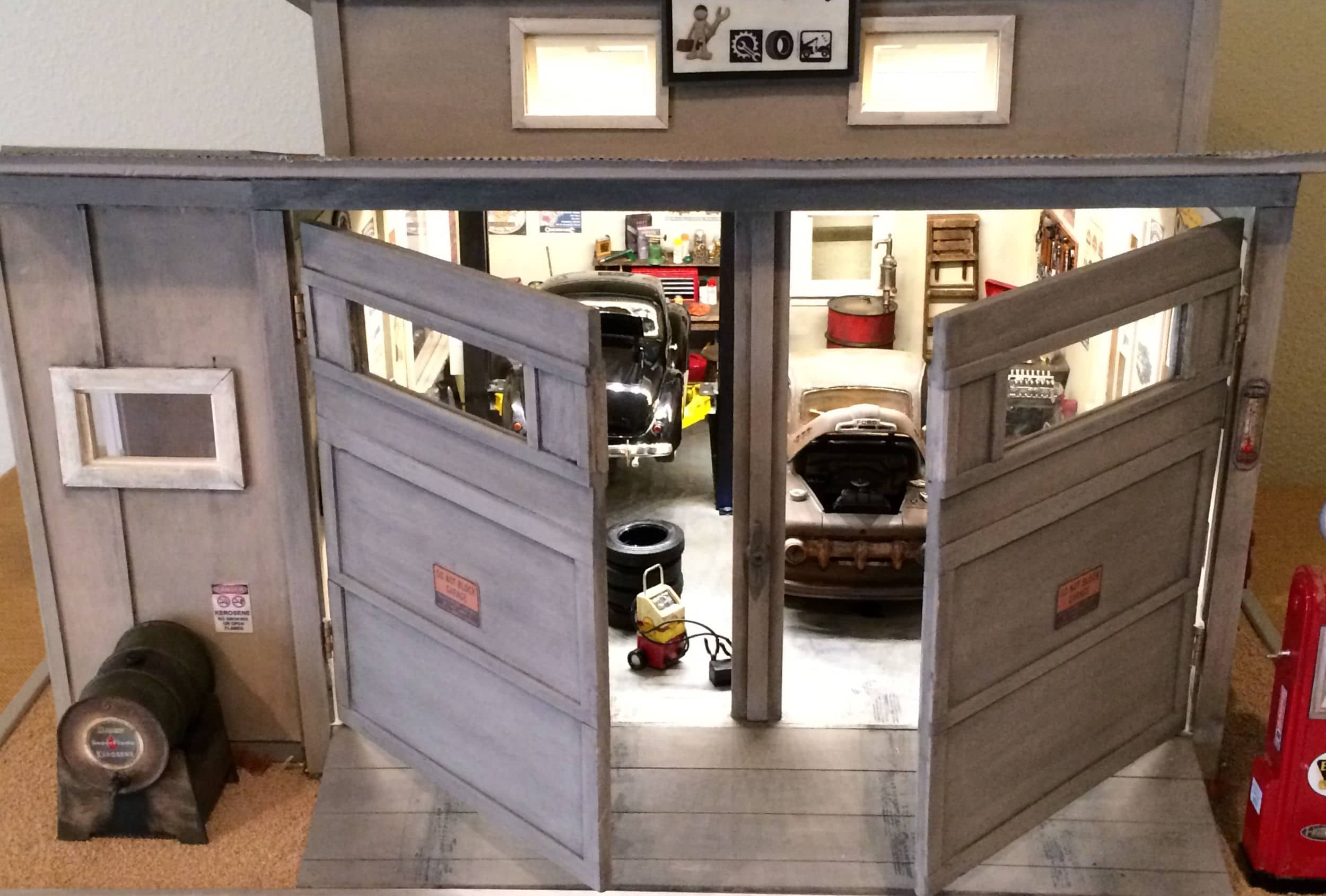 Doors opened with interior lights on