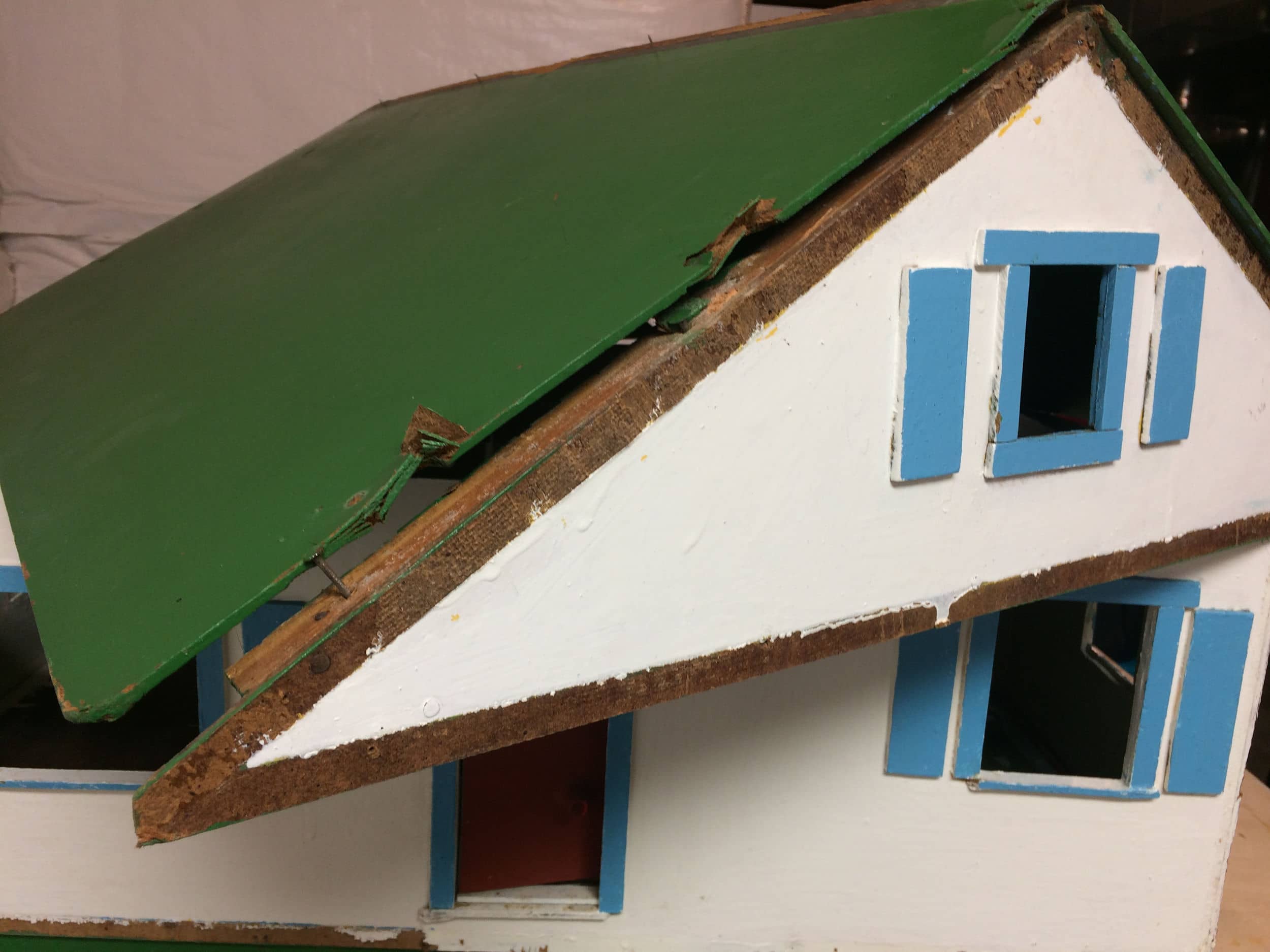 The roof was falling apart at the edges