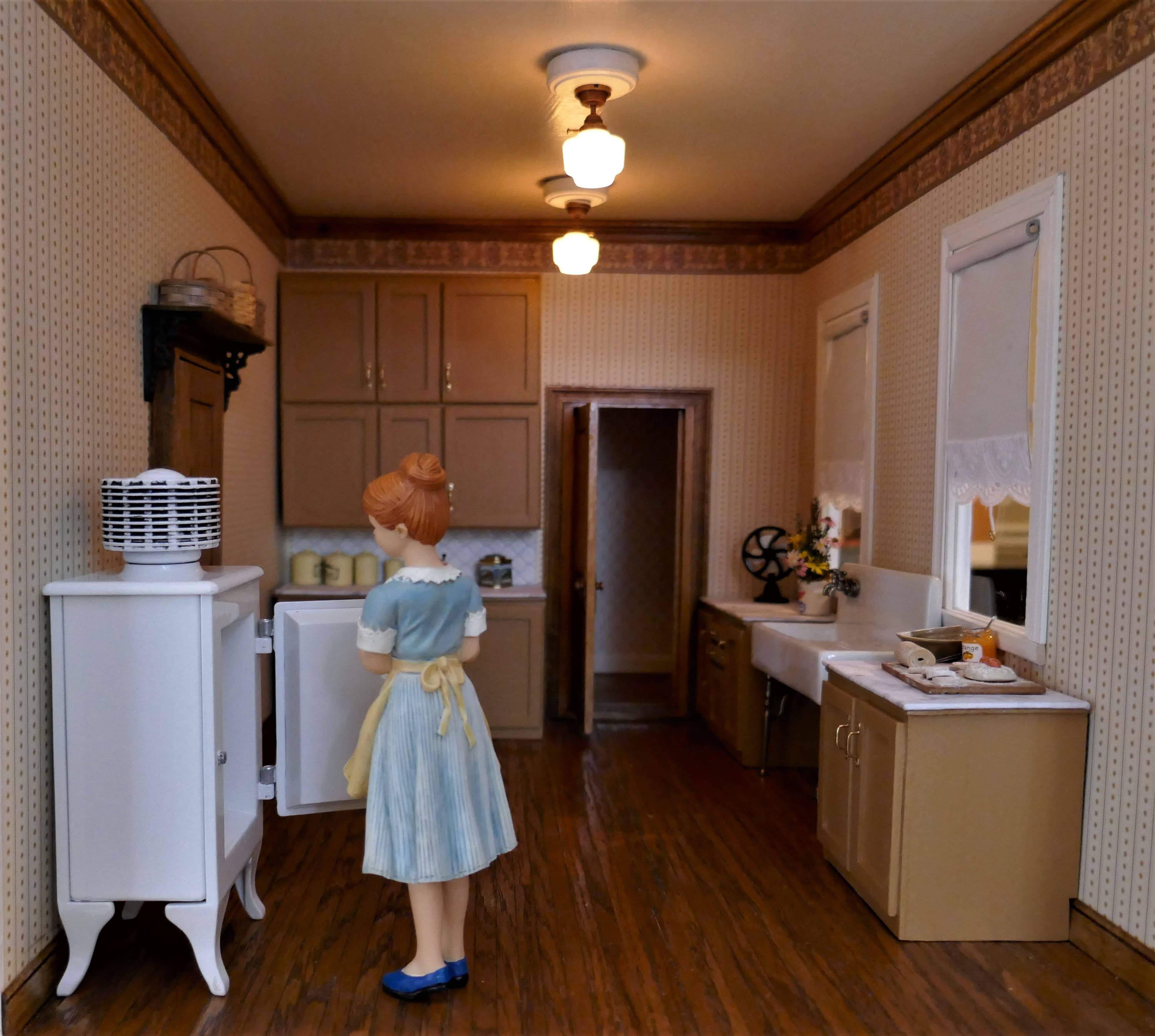Kitchen with the lady of the house
