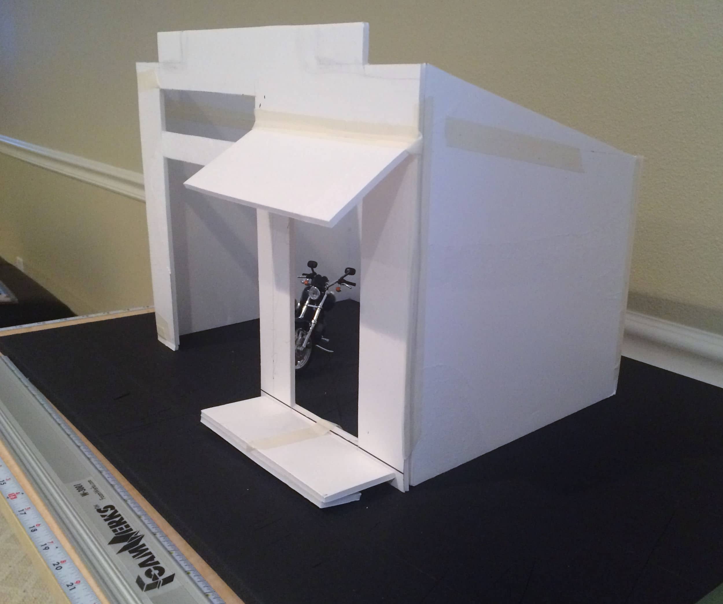 Side view of preliminary structure