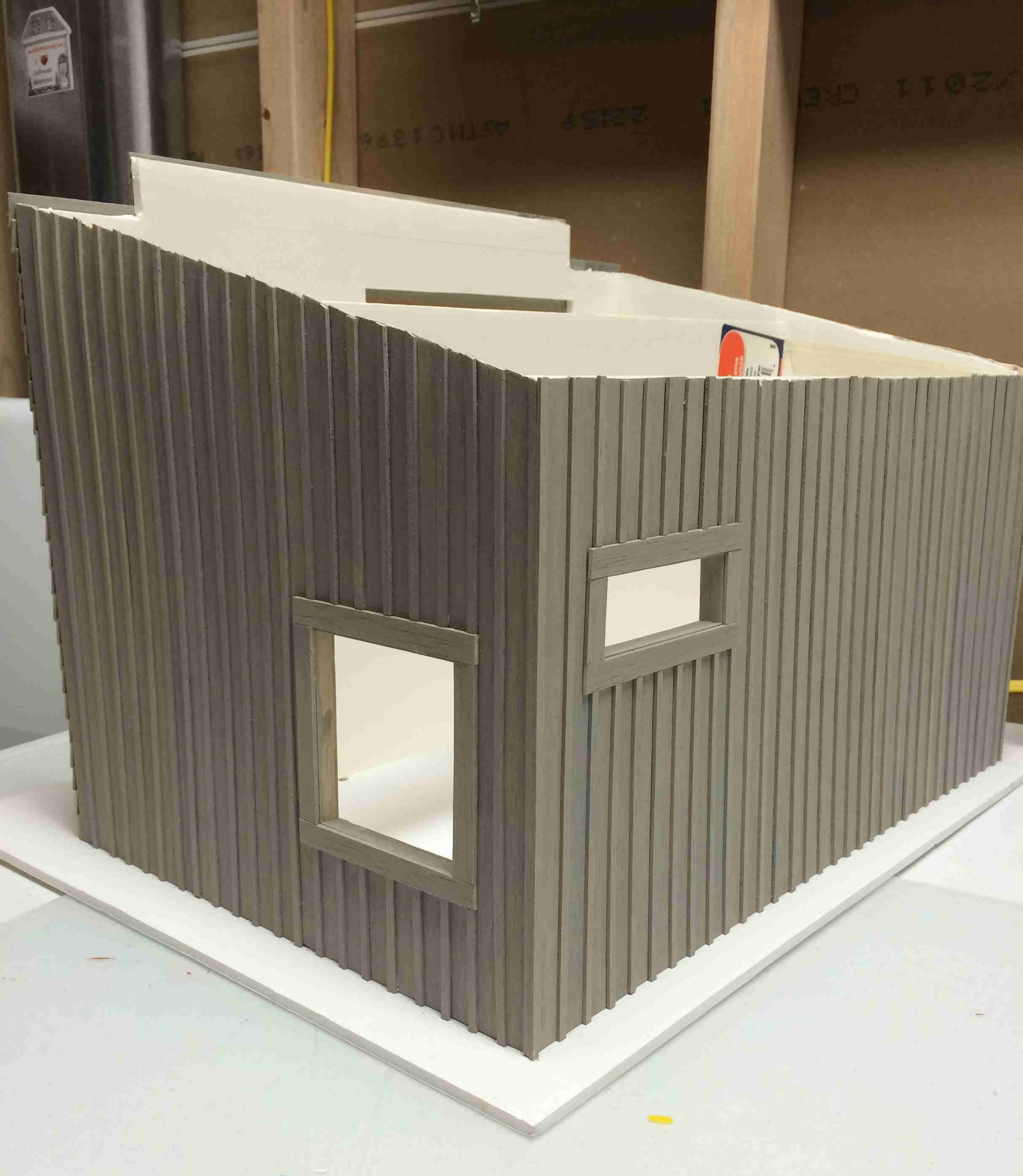 Bats added to siding and trim around windows